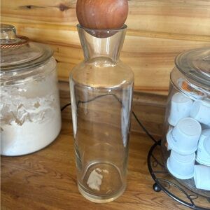 Glass Carafe with Wooden Stopper